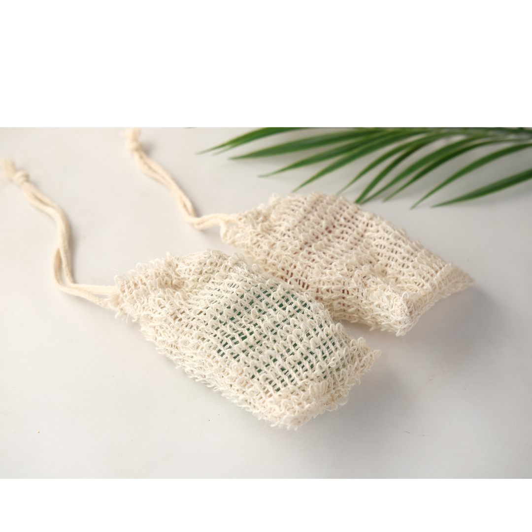 Natural sisal soap bags
