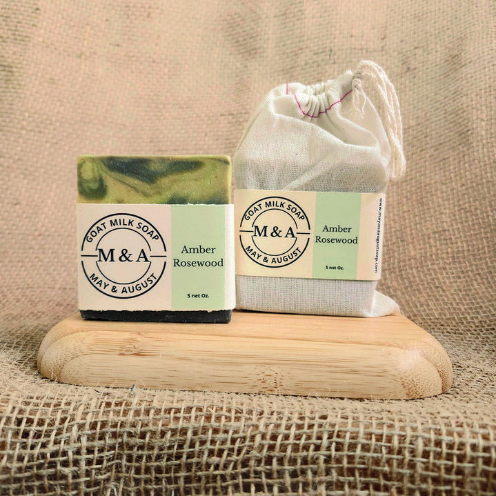 Amber Rosewood Goat Milk Soap — May & August